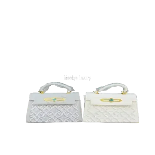 IMG_2426 Premium Woven Luxury Top Handle Handbag