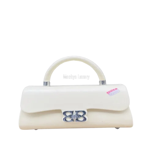 IMG_2451 Elegant Top Handle Handbag with Silver Butterfly Turn-Lock Clasp