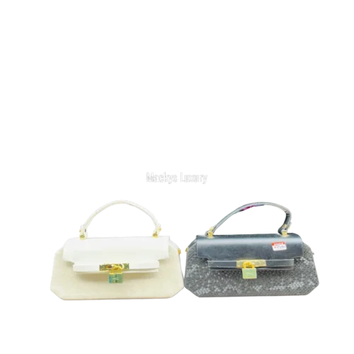Premium Crocodile Texture Lock Handbag