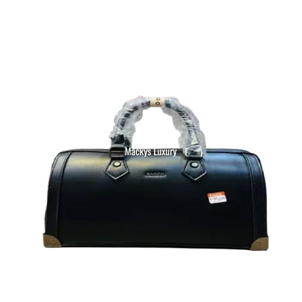 IMG_2517 Classic Boston Top Handle Handbag with Gold Corner Accents