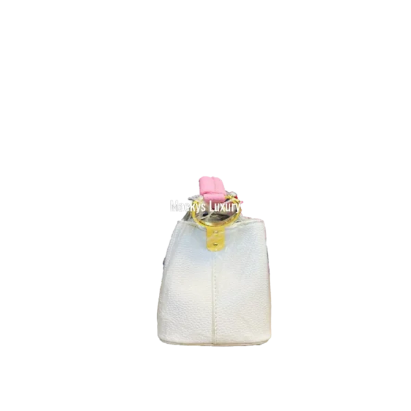 IMG_2610 Mini Structured Top Handle Crossbody Bag with Gold Monogram Accent (Variable Colours)