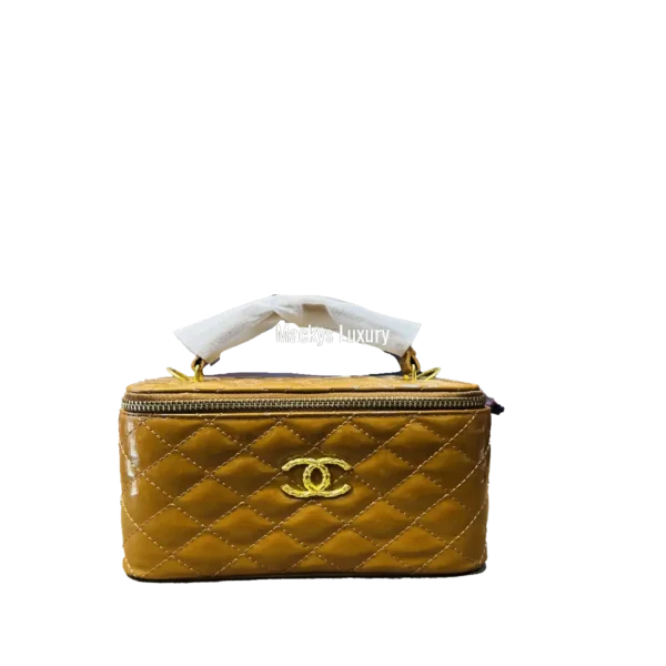 IMG_2623 Luxury Quilted Vanity Box Handbag with Top Handle