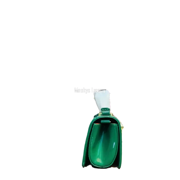 IMG_2669 Luxury DG Patent Leather Top Handle Handbag