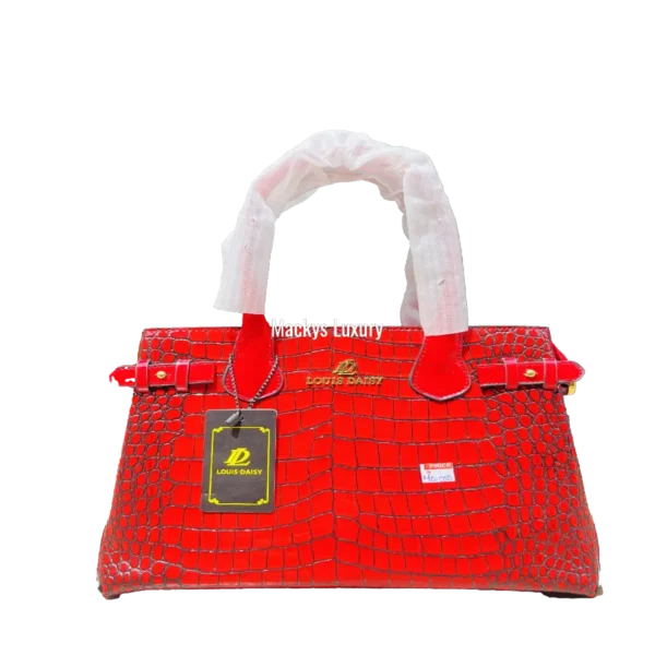 IMG_2827 Louis Daisy Croc-Embossed Luxury Top Handle Handbag