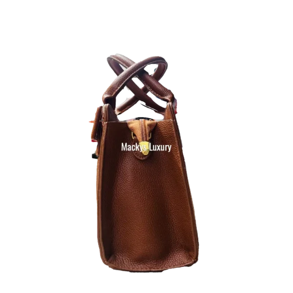 IMG_2839 Elegant Buckle Accent Structured Top Handle Handbag