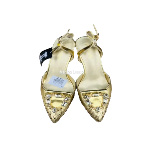 IMG_2980 Luxury Crystal Embellished Pointed-Toe Slingback Flat Shoes