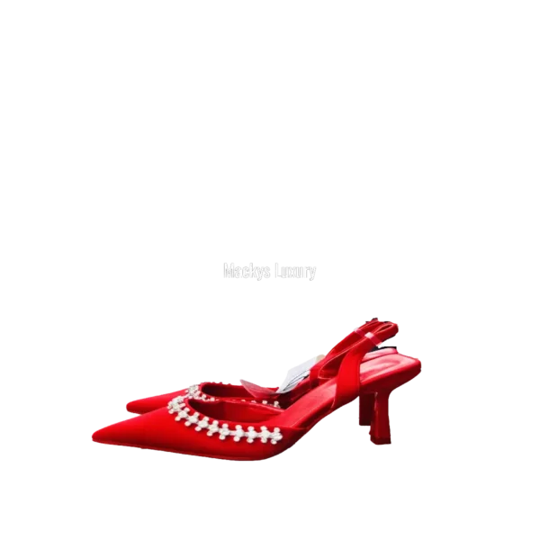 IMG_2989 Luxury Crystal Embellished Pointed-Toe Slingback Flat Shoes