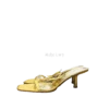 IMG_2999 Metallic Snake-Embossed Square-Toe Sandal with Ankle Tie