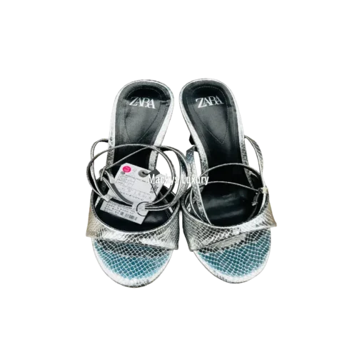 IMG_3004 Metallic Snake-Embossed Strappy Sandal with Ombré Finish