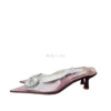 IMG_3011 Clear PVC Pointed-Toe Heels with Crystal Brooch Detail