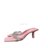 IMG_3043 Blush Pink Transparent Slide Sandals with Crystal Wave Strap