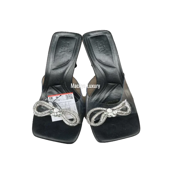 IMG_3046 Elegant Crystal Bow Transparent Slide Sandals