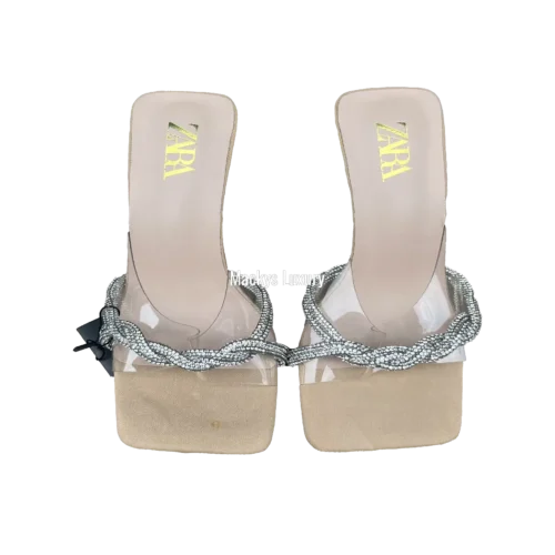 IMG_3048 Clear PVC Square-Toe Sandal with Twisted Crystal Band