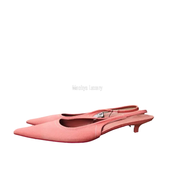 IMG_3108 Denim Pointed-Toe Slingback Heels