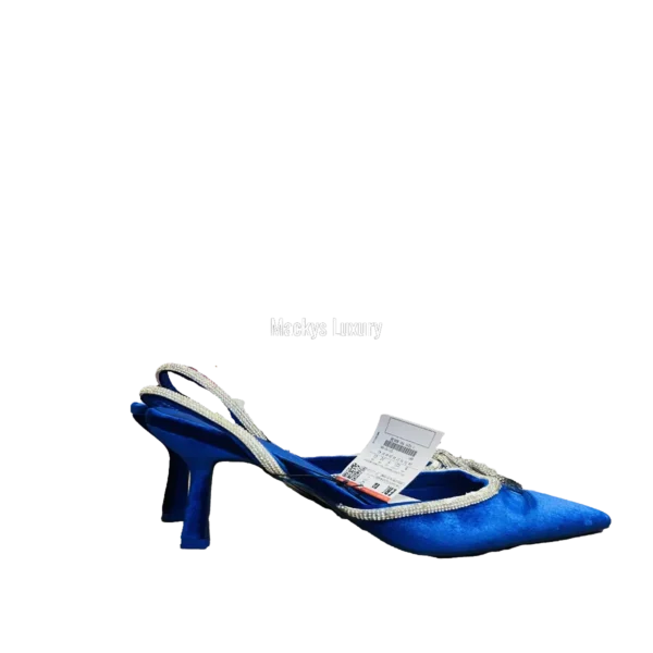 IMG_3236 Velvet Pointed-Toe Slingback Heels with Crystal Bow