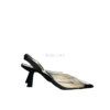 IMG_3240 Clear PVC Pointed-Toe Slingback Heels with Crystal Medallion
