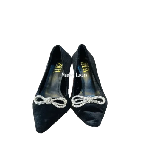 IMG_3329 Satin Pointed-Toe Heels with Crystal Bow Accent